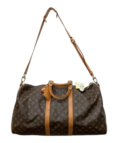 LOUIS VUITTON（ルイ ヴィトン）LOUIS VUITTON (ルイ ヴィトン) キーポル・バンドリエール55　ボストンバッグ ブラウンの古着・服飾アイテム