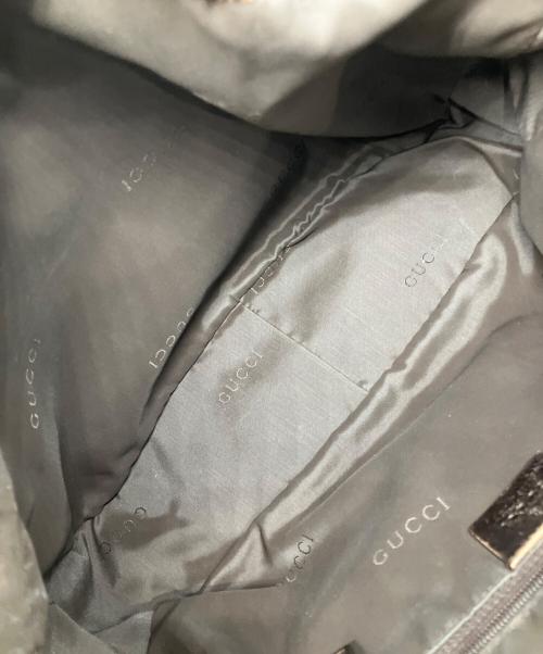 GUCCI（グッチ）GUCCI (グッチ) ナイロンバンブー2WAYショルダーバッグ ブラウンの古着・服飾アイテム