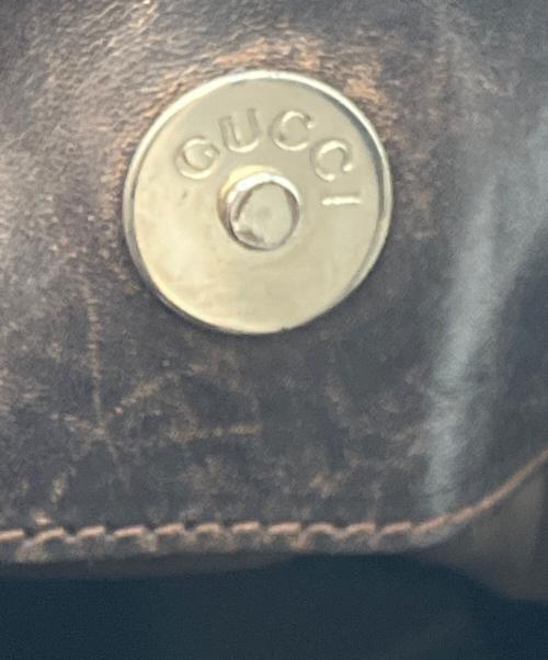 GUCCI（グッチ）GUCCI (グッチ) ナイロンバンブー2WAYショルダーバッグ ブラウンの古着・服飾アイテム