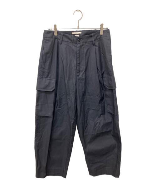 BLURHMS（ブラームス）blurhms (ブラームス) Drill Chambray Super Wide 6P Slacks ネイビー サイズ:Mの古着・服飾アイテム