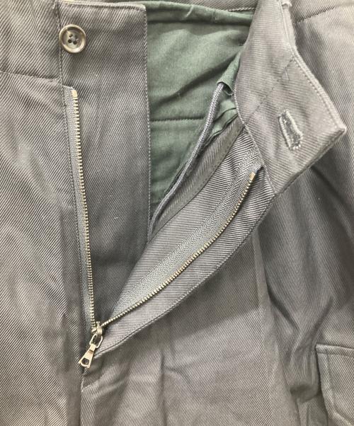 BLURHMS（ブラームス）blurhms (ブラームス) Drill Chambray Super Wide 6P Slacks ネイビー サイズ:Mの古着・服飾アイテム