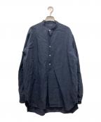 MAATEE&SONSマーティーアンドサンズ）の古着「23SS 極上リネン Pull Over Shirts」｜ネイビー