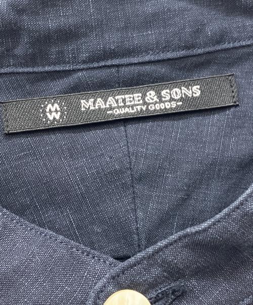 MAATEE&SONS（マーティーアンドサンズ）MAATEE&SONS (マーティーアンドサンズ) 23SS 極上リネン Pull Over Shirts ネイビー サイズ:Mの古着・服飾アイテム
