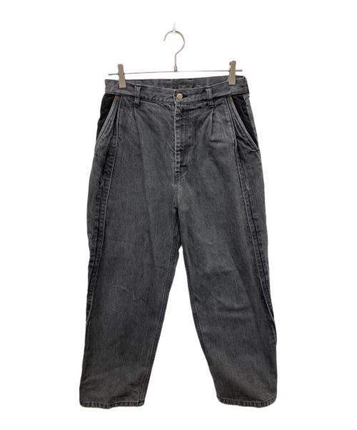 stein（シュタイン）stein (シュタイン) 22SS RECONSTRUCTION WIDE DENIM JEANS ブラック サイズ:XSの古着・服飾アイテム