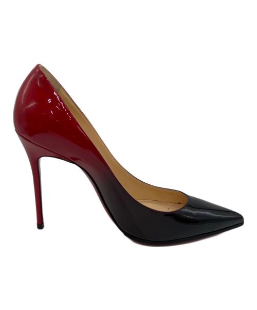 Christian Louboutin（クリスチャン・ルブタン）Christian Louboutin (クリスチャン・ルブタン) バイカラーエナメルハイヒールパンプス レッド×ブラック サイズ:37の古着・服飾アイテム