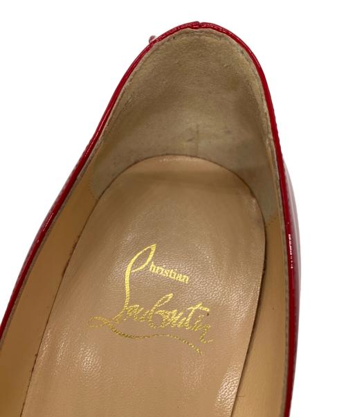 Christian Louboutin（クリスチャン・ルブタン）Christian Louboutin (クリスチャン・ルブタン) バイカラーエナメルハイヒールパンプス レッド×ブラック サイズ:37の古着・服飾アイテム