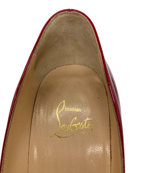Christian Louboutin（クリスチャン・ルブタン）Christian Louboutin (クリスチャン・ルブタン) バイカラーエナメルハイヒールパンプス レッド×ブラック サイズ:37の古着・服飾アイテム