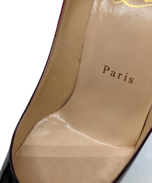 Christian Louboutin（クリスチャン・ルブタン）Christian Louboutin (クリスチャン・ルブタン) バイカラーエナメルハイヒールパンプス レッド×ブラック サイズ:37の古着・服飾アイテム