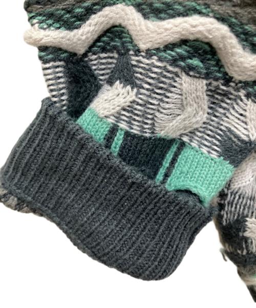 flagstuff（フラグスタフ）FLAGSTUFF (フラグスタフ) 3D CREW NECK KNIT グリーン サイズ:Mの古着・服飾アイテム