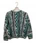 FLAGSTUFF (フラグスタフ) 3D CREW NECK KNIT グリーン サイズ:M：6000円