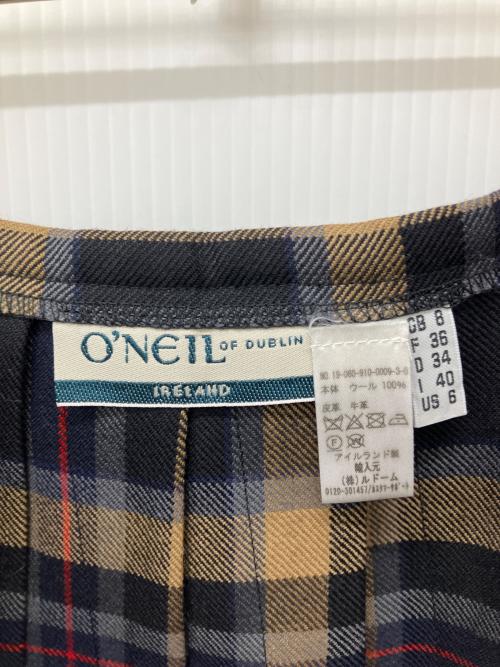O'NEIL OF DUBLIN（オニールオブダブリン）O'NEIL OF DUBLIN (オニールオブダブリン) キルトスカート ブラウン サイズ:XSの古着・服飾アイテム