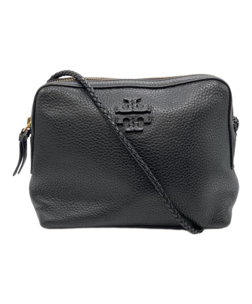 TORY BURCH（トリーバーチ）TORY BURCH (トリーバーチ) レザーショルダーバッグ ブラックの古着・服飾アイテム