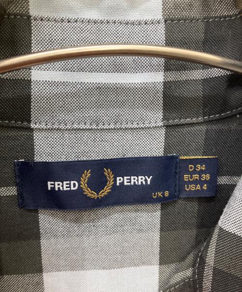 FRED PERRY（フレッドペリー）FRED PERRY (フレッドペリー) チェックシャツワンピース グレー サイズ:XSの古着・服飾アイテム