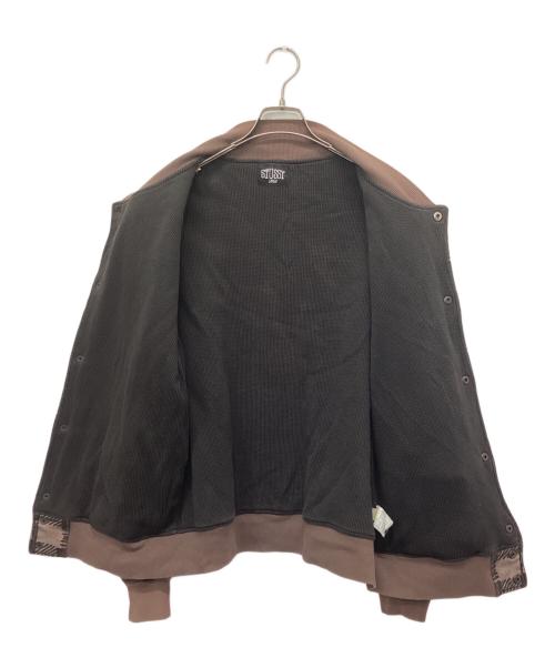 stussy（ステューシー）stussy (ステューシー) 裏サーマルスウェットスタジャン ブラウン サイズ:Lの古着・服飾アイテム