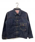 THREE KINGDOMS OVERALLSスリーキングダムズオーバーオールズ）の古着「TYPE Ⅰ NATURAL INDIGO SELVEDGE DENIM JACKET」｜インディゴ