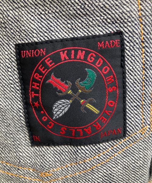 THREE KINGDOMS OVERALLS（スリーキングダムズオーバーオールズ）THREE KINGDOMS OVERALLS (スリーキングダムズオーバーオールズ) TYPE Ⅰ NATURAL INDIGO SELVEDGE DENIM JACKET インディゴ サイズ:42の古着・服飾アイテム