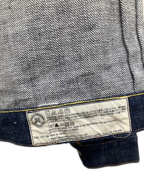 THREE KINGDOMS OVERALLS（スリーキングダムズオーバーオールズ）THREE KINGDOMS OVERALLS (スリーキングダムズオーバーオールズ) TYPE Ⅰ NATURAL INDIGO SELVEDGE DENIM JACKET インディゴ サイズ:42の古着・服飾アイテム