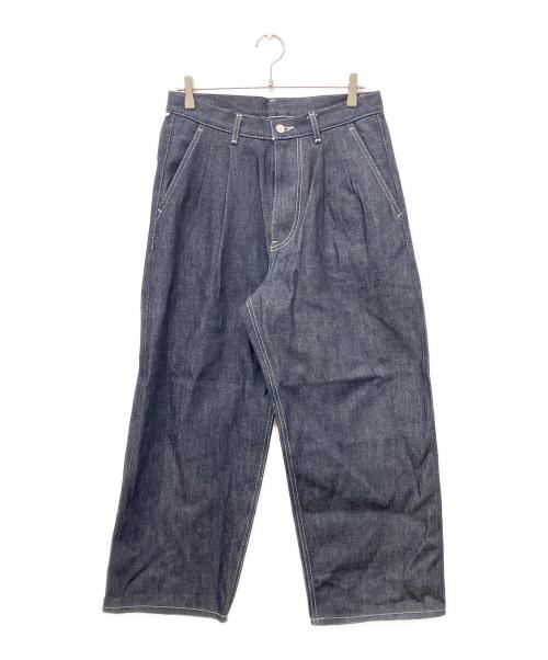 Graphpaper（グラフペーパー）Graphpaper (グラフペーパー) Selvage Denim Two Tuck Pants ブラック サイズ:1の古着・服飾アイテム