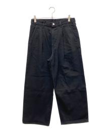 Graphpaper（グラフペーパー）の古着「Selvage Denim Two Tuck Pants」｜ブラック