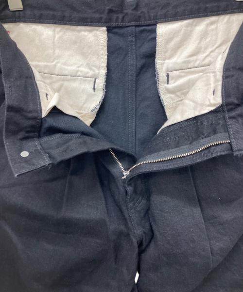 Graphpaper（グラフペーパー）Graphpaper (グラフペーパー) Selvage Denim Two Tuck Pants ブラック サイズ:1の古着・服飾アイテム