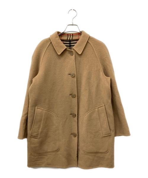 Burberry's（バーバリーズ）Burberry's (バーバリーズ) リバーシブルノヴァチェックステンカラーウールコート ベージュ サイズ:Lの古着・服飾アイテム