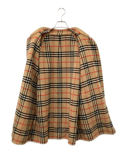 Burberry's（バーバリーズ）Burberry's (バーバリーズ) リバーシブルノヴァチェックステンカラーウールコート ベージュ サイズ:Lの古着・服飾アイテム