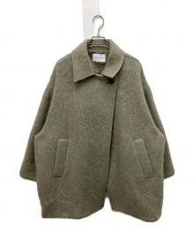 Adam et Rope（アダム エ ロペ）の古着「シャギーモヘヤミドルコート」｜オリーブ
