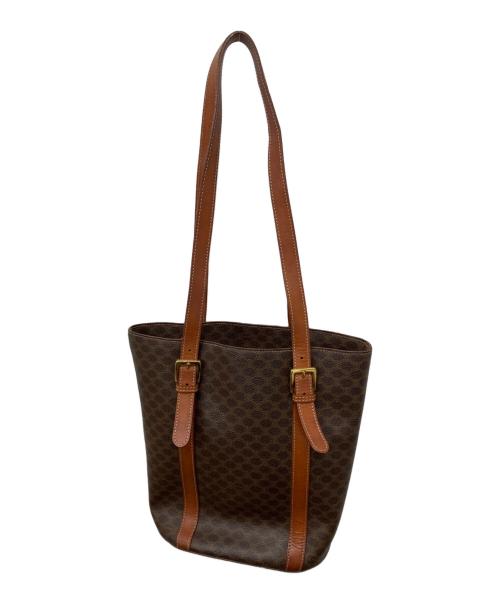 CELINE（セリーヌ）CELINE (セリーヌ) マカダムハンドバッグ ブラウンの古着・服飾アイテム
