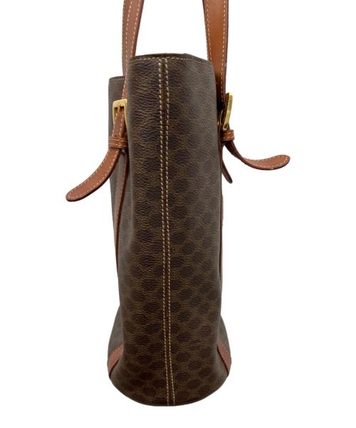 CELINE（セリーヌ）CELINE (セリーヌ) マカダムハンドバッグ ブラウンの古着・服飾アイテム