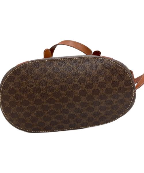 CELINE（セリーヌ）CELINE (セリーヌ) マカダムハンドバッグ ブラウンの古着・服飾アイテム