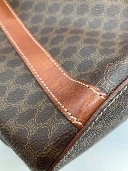 CELINE（セリーヌ）CELINE (セリーヌ) マカダムハンドバッグ ブラウンの古着・服飾アイテム