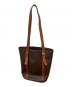 CELINE (セリーヌ) マカダムハンドバッグ ブラウン：14000円
