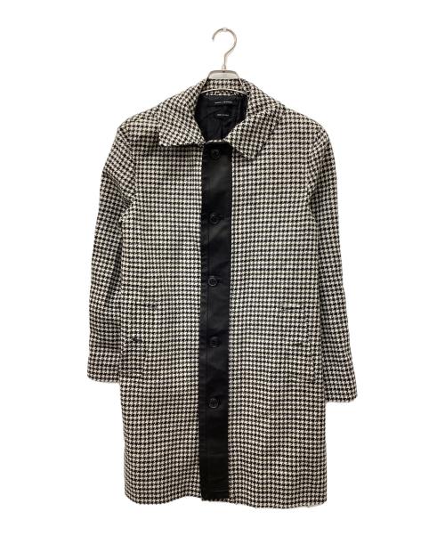 MARC JACOBS（マークジェイコブス）MARC JACOBS (マークジェイコブス) 千鳥格子柄ステンカラーコート ベージュ×ブラック サイズ:44の古着・服飾アイテム