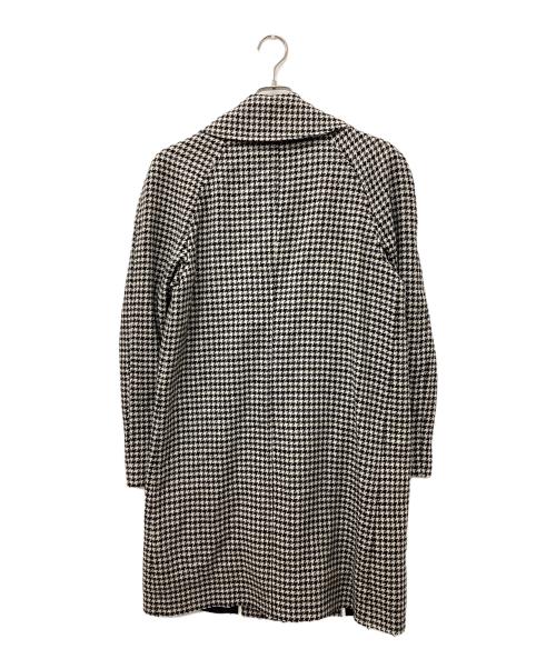 MARC JACOBS（マークジェイコブス）MARC JACOBS (マークジェイコブス) 千鳥格子柄ステンカラーコート ベージュ×ブラック サイズ:44の古着・服飾アイテム