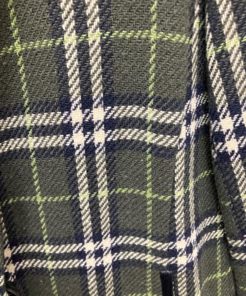 BURBERRY LONDON（バーバリーロンドン）BURBERRY LONDON (バーバリーロンドン) ノヴァチェックステンカラーウールコート グリーン サイズ:Mの古着・服飾アイテム