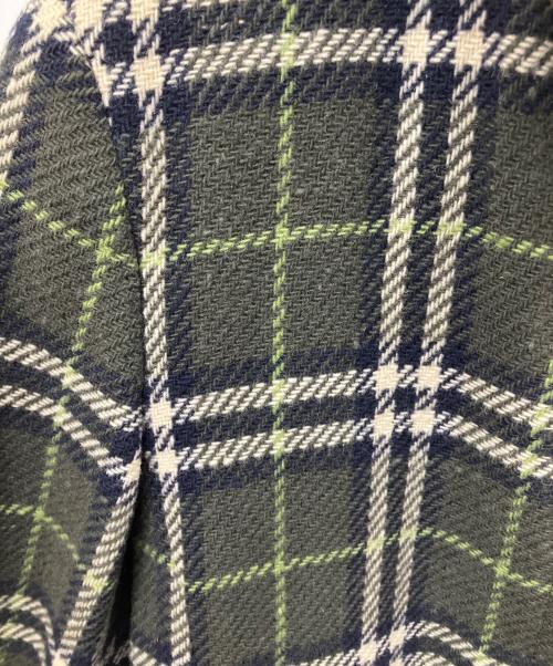 BURBERRY LONDON（バーバリーロンドン）BURBERRY LONDON (バーバリーロンドン) ノヴァチェックステンカラーウールコート グリーン サイズ:Mの古着・服飾アイテム