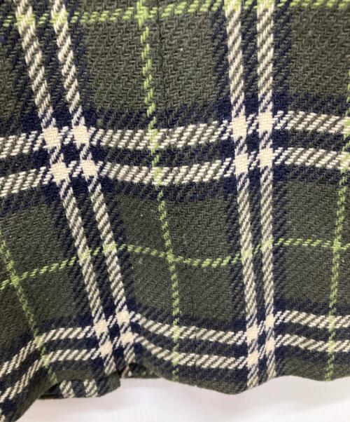 BURBERRY LONDON（バーバリーロンドン）BURBERRY LONDON (バーバリーロンドン) ノヴァチェックステンカラーウールコート グリーン サイズ:Mの古着・服飾アイテム