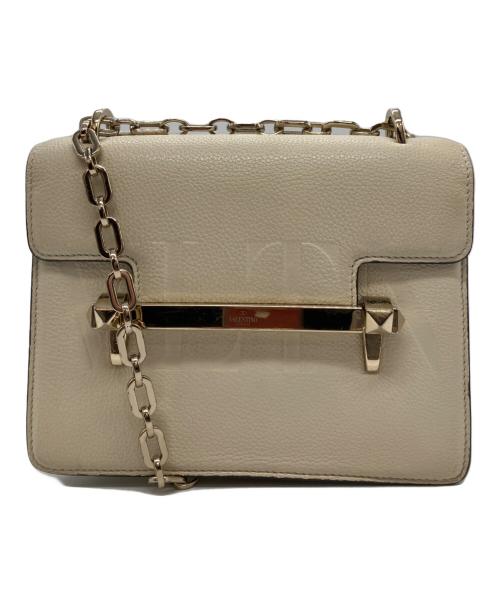 VALENTINO GARAVANI（ヴァレンティノ・ガラヴァーニ）VALENTINO GARAVANI (ヴァレンティノ・ガラヴァーニ) Uptown Shoulder Bag Small ベージュの古着・服飾アイテム