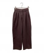 CLANEクラネ）の古着「TWO TUCK SWEAT PANTS」｜ワインレッド