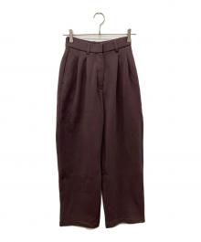 CLANE（クラネ）の古着「TWO TUCK SWEAT PANTS」｜ワインレッド