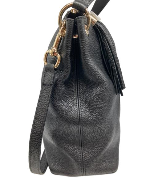 GUCCI（グッチ）GUCCI (グッチ) ソーホー インターロッキングG 2WAYショルダーバッグ ブラックの古着・服飾アイテム