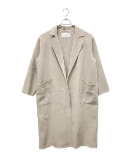 SOEJU（ソージュ）SOEJU (ソージュ) ウールリバーローブコート ベージュ サイズ:Sの古着・服飾アイテム