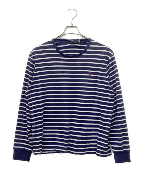 POLO RALPH LAUREN（ポロ・ラルフローレン）POLO RALPH LAUREN (ポロ・ラルフローレン) ボーダーカットソー ネイビー サイズ:Lの古着・服飾アイテム
