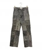 BELPERベルパー）の古着「PATCHWORK DENIM PANTS」｜ブラック