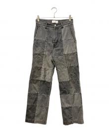 BELPER（ベルパー）の古着「PATCHWORK DENIM PANTS」｜ブラック