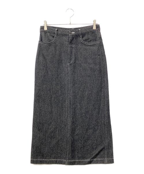 tricot COMME des GARCONS（トリココムデギャルソン）tricot COMME des GARCONS (トリココムデギャルソン) 00AW ウールステッチロングスカート ブラック サイズ:Mの古着・服飾アイテム