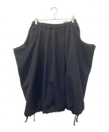 COMME des GARCONS COMME des GARCONS（コムデギャルソン コムデギャルソン）の古着「19AW ウールギャバ変形スカート」｜ブラック