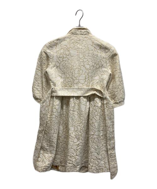 VIVIENNE TAM（ヴィヴィアンタム）VIVIENNE TAM (ヴィヴィアンタム) シルク混薔薇ジャガードワンピース ホワイトの古着・服飾アイテム
