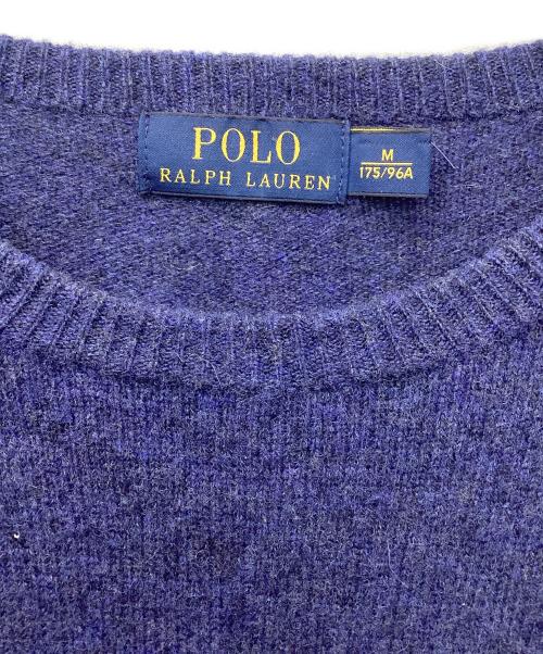 POLO RALPH LAUREN（ポロ・ラルフローレン）POLO RALPH LAUREN (ポロ・ラルフローレン) ウールニット ブルー サイズ:Mの古着・服飾アイテム