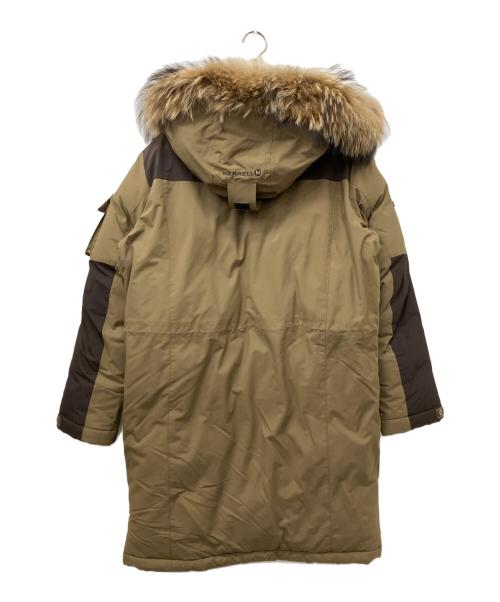 MERRELL（メレル）MERRELL (メレル) ファーフーデットヘビーダウンコート ブラウン サイズ:100の古着・服飾アイテム